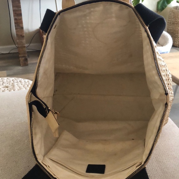 Clare V Zip Sac in cream rattan - Picture 6 of 7